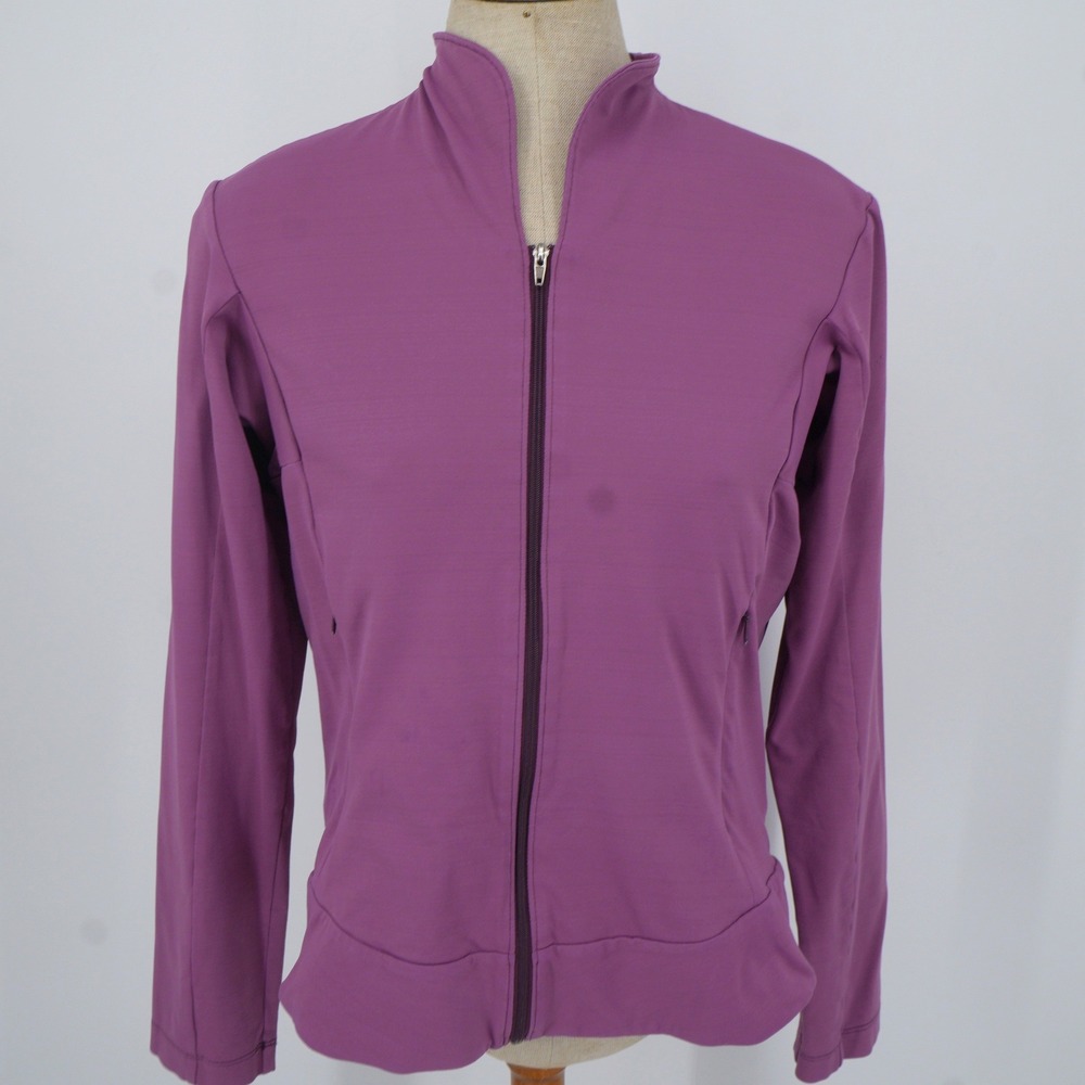 Patagonia Full Zip Jacket Womens Large Purple Mock Neck Activewear STY 32735S9